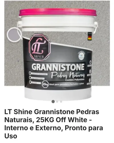 Grannistone Pedras Naturais, 25KG Off White - Interno e Externo, Pronto para Uso