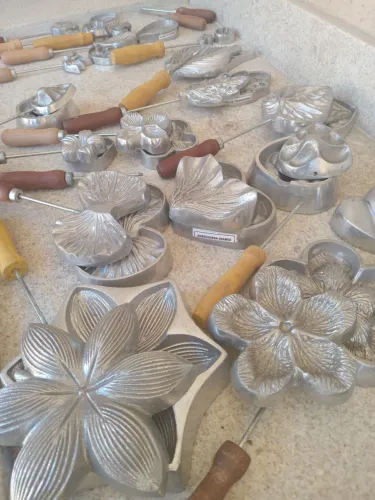 Kit de formas/frisadores de alumínio para flores artesanais 