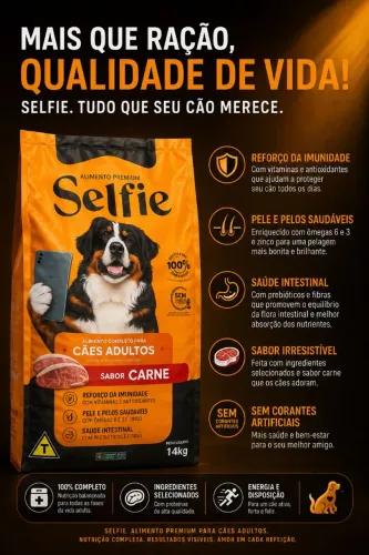 Ração selfie entrega grátis 14kg