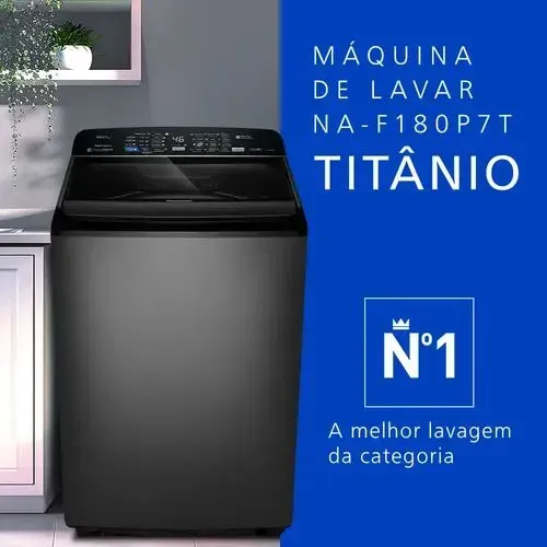 Máquina de Lavar Automática Panasonic - Seminova (?2 meses) 127V - Modelo NA-F180P7T