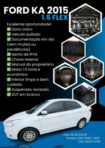 Ford KA+ Sedan 1.5 16V Flex 4P 2015