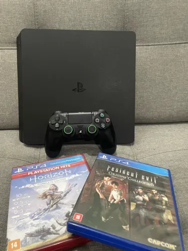 PS4 SLIM COM VÁRIOS JOGOS