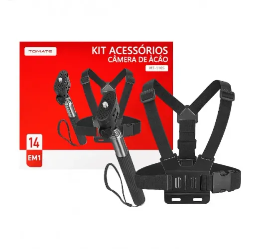 Kit Acessórios Para Câmera de Ação 14 em 1 Tomate