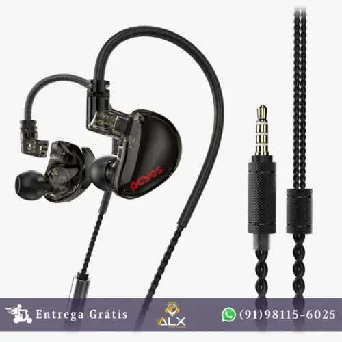 Fone de Ouvido Gamer Opala Intra Auricular P3 Cabo Destacável 1,6m Pcyes *ENTREGA GRÁTIS*