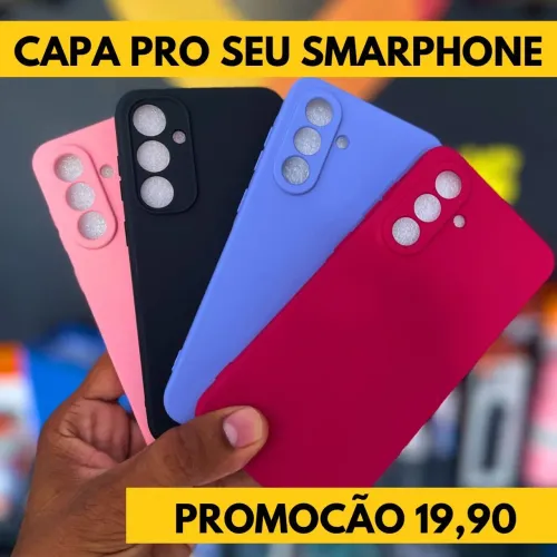 Capa case aveludada Samsung Xiaomi e Motorola 