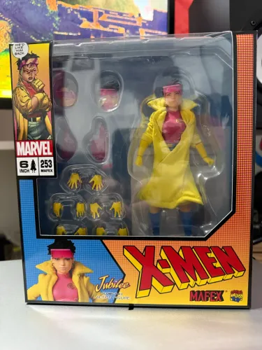 Action Figure Jubilee 253 Mafex Original X-Men Lacrado