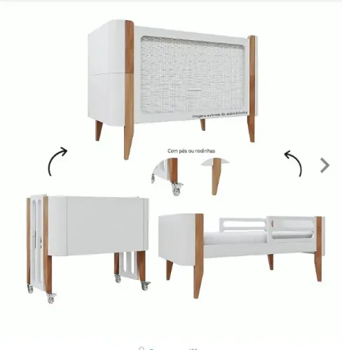 Berço BO palha mais colchão