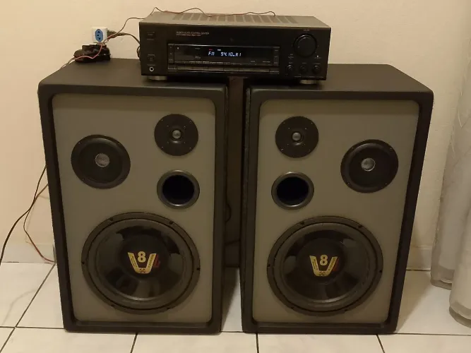Receiver Sony com entrada Phono duas caixas acústicas top