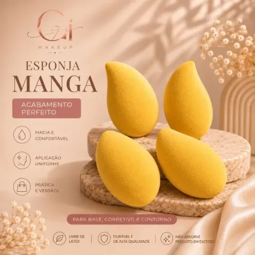 Esponja Manga para Maquiagem