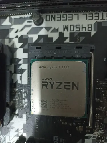 Placa mãe asrock b450m steel legend / processador Ryzen 7 2700