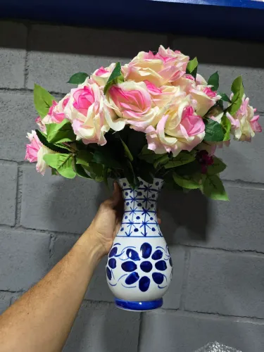 Vaso monte Sião com flores