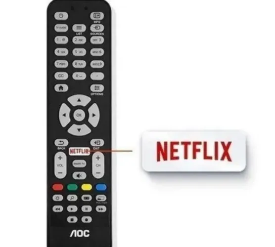 Controle Remoto Para Tv Aoc Com Botão Netflix Led Smart Novo SKY-8050 / LE-7463 
