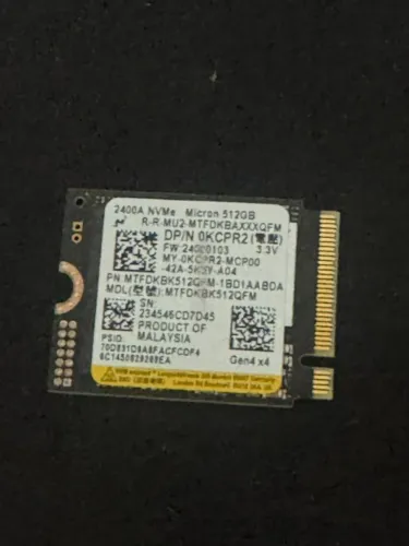 NVMe 512GB - M2 2230