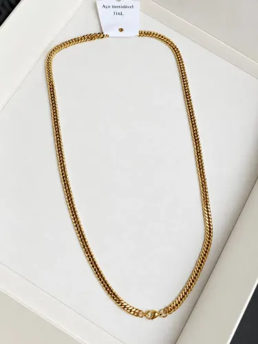 Cordão de aço inoxidável masculino