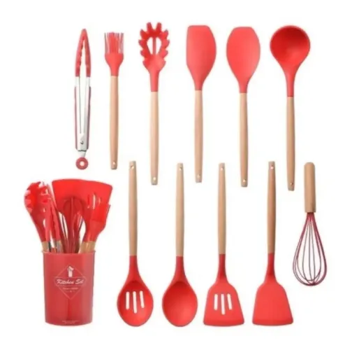 Kit de Utensílios de Cozinha de Silicone 12 peças