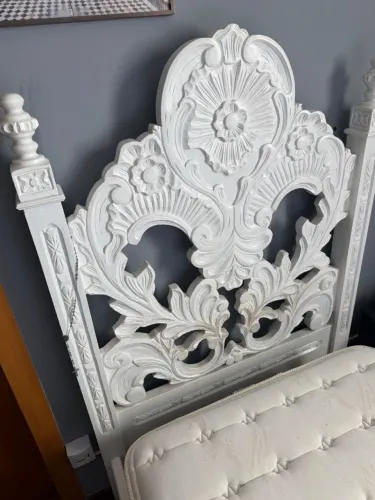 Cama madeira de cerejeira maciça