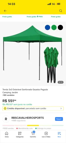 Gazebo verde 3x3