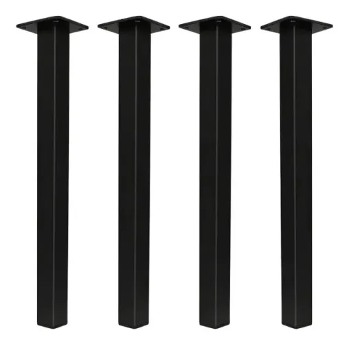 Pé De Mesa Base Móveis Reforçado Premium Kit 4 Unidade Preto