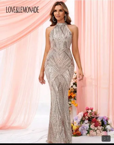 Vestido de festa Dourado