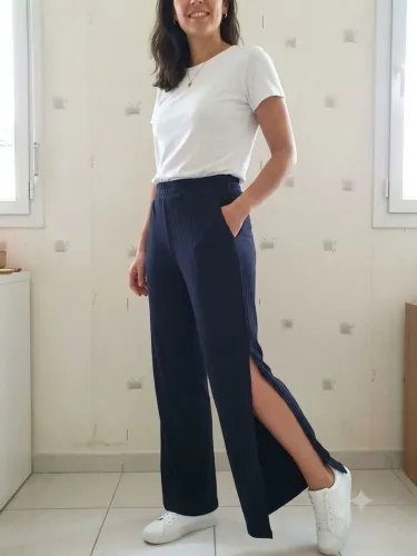 Nina modas calça canelada G