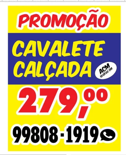 Cavalete pra calçada em ACM
