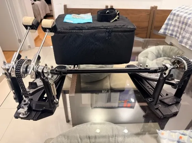 Pedal Duplo Bumbo Bateria Corrente Dupla Sonata Naja Dp3000