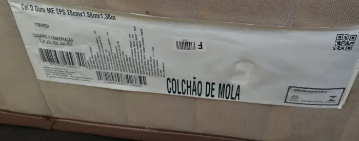 Colchão de casal D?Ouro molas ensacadas + cama/box + pillow top