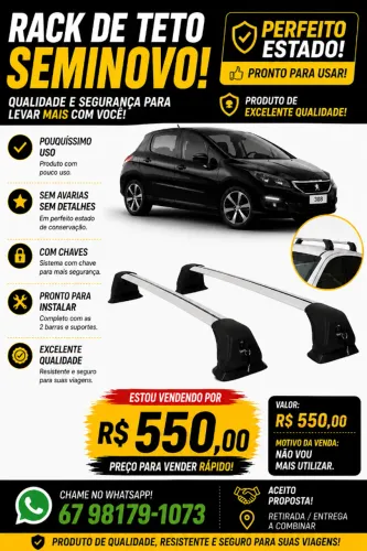 Rack teto Kiussi Peugeot 308