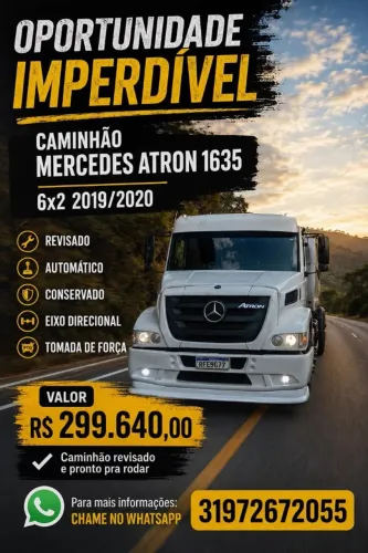 Caminhão Mercedes Atron 1635 - Cavalo Mecânico 6x2
