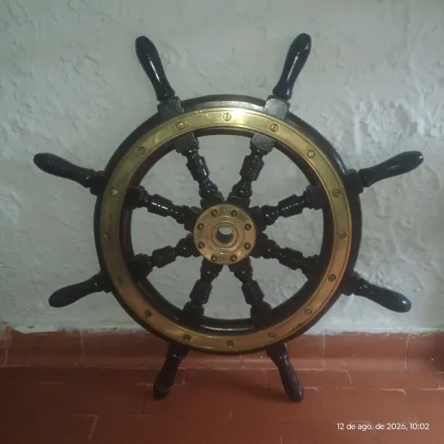 Timão Marítimo Madeira Nobre Bronze Metalúrgica Andreoni
