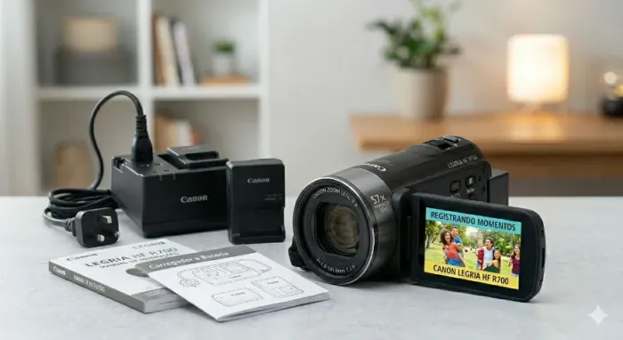 Vendo Camera/Filmadora-Canon VIXIA HF R700 Full HD - Completa! manual, estojo e cabos.