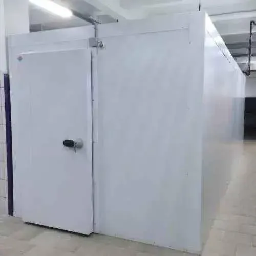 Câmara frigorífica para conservação de produtos congelados e resfriados.