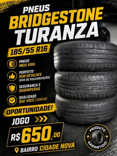 Pneus BRIDGESTONE TURANZA MUITO NOVO SEM DETALHES OPORTUNIDADE 650.00