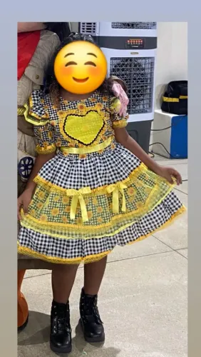 Vestido girassol são João 