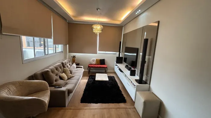Cobertura duplex, dois dormitórios, duas vagas, na Quadra da Paia, Boqueirão, Santos.