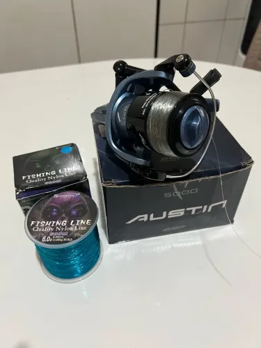 Molinete austin 5000 + 500m de linha