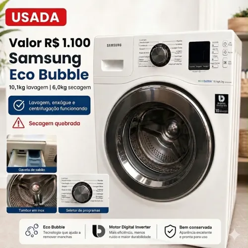 Maquina de Lavar Samsung 10kg usada
