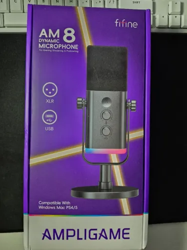 Microfone Fifine AM8 preto NOVO Nunca usado