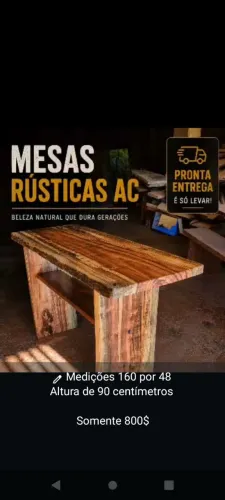Vende se mesas rústica