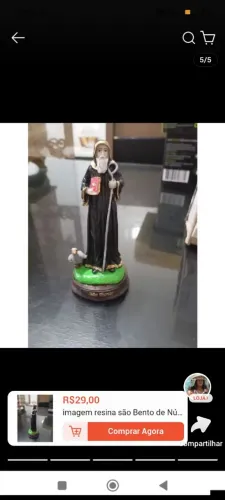Imagem resina São Bento de núrcia
