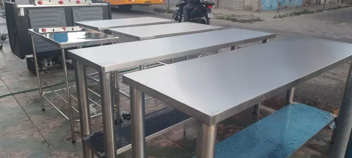 Mesa inox novas. Josiel equipamentos.