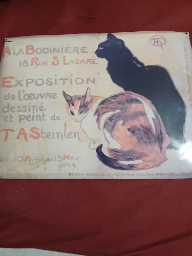 Placa em lata antiga para colecionadores em bom estado 