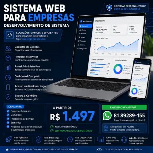 Sistema Web para Empresas | Desenvolvimento de Sistema