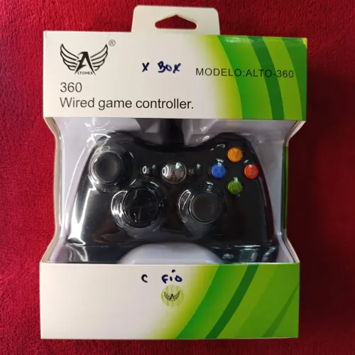 Controle Xbox 360 com Fio Analógico - Novo na Caixa (Barato!)