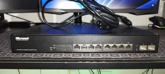 Switch Micronet 8 Portas Gigabit Poe + 2 Uplinks Sfp