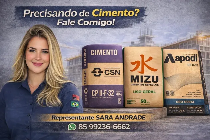 Cimento no atacado a partir de R$ 39,50.