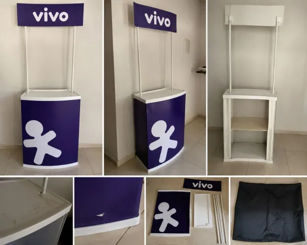 Balcão Promocional Desmontável para Eventos - Completo - Usado