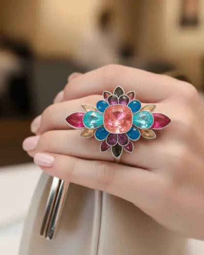 Anel Swarovski Feminino - Joia Original