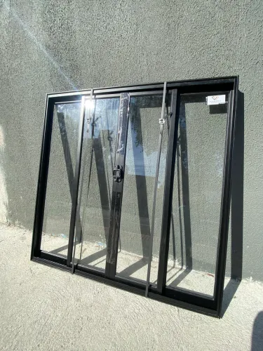 JANELA DE ALUMÍNIO PRETO 4F 1.00X1.00 - OFERTA IMPERDÍVEL 