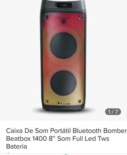 Caixa amplificada de som